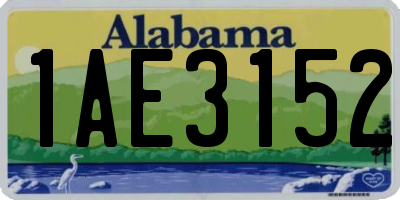 AL license plate 1AE3152