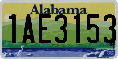 AL license plate 1AE3153