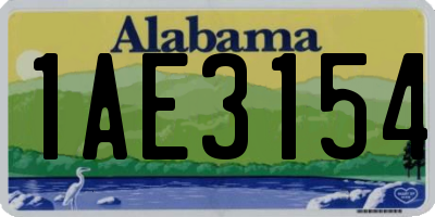 AL license plate 1AE3154