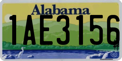AL license plate 1AE3156