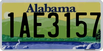 AL license plate 1AE3157