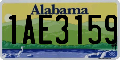 AL license plate 1AE3159