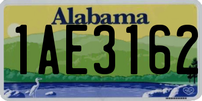 AL license plate 1AE3162