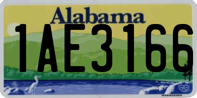 AL license plate 1AE3166
