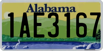 AL license plate 1AE3167