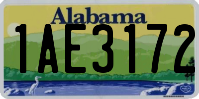 AL license plate 1AE3172