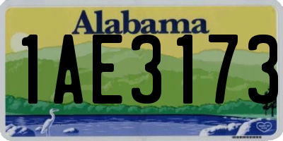 AL license plate 1AE3173