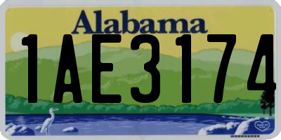 AL license plate 1AE3174