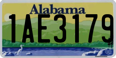 AL license plate 1AE3179