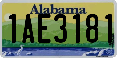 AL license plate 1AE3181