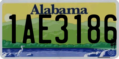 AL license plate 1AE3186