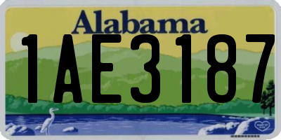 AL license plate 1AE3187