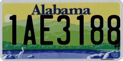 AL license plate 1AE3188