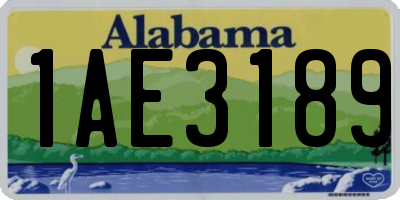 AL license plate 1AE3189