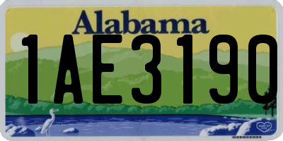AL license plate 1AE3190