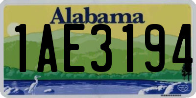 AL license plate 1AE3194