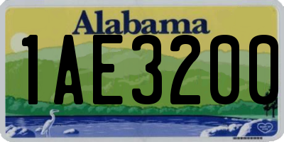AL license plate 1AE3200