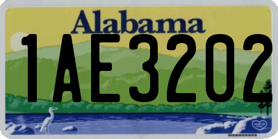 AL license plate 1AE3202