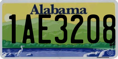 AL license plate 1AE3208