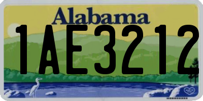 AL license plate 1AE3212