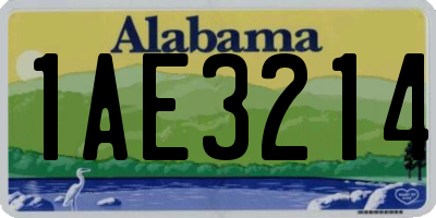AL license plate 1AE3214