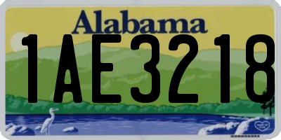 AL license plate 1AE3218