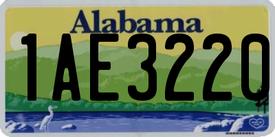 AL license plate 1AE3220
