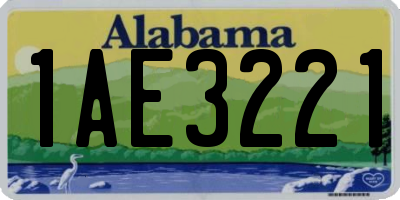 AL license plate 1AE3221