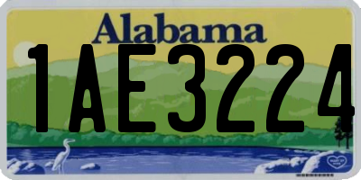 AL license plate 1AE3224
