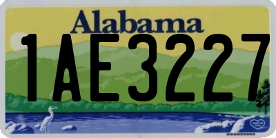 AL license plate 1AE3227