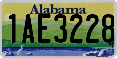 AL license plate 1AE3228
