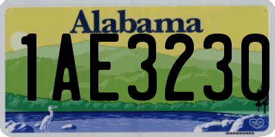 AL license plate 1AE3230