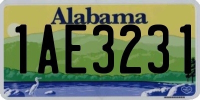 AL license plate 1AE3231