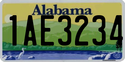 AL license plate 1AE3234