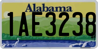 AL license plate 1AE3238