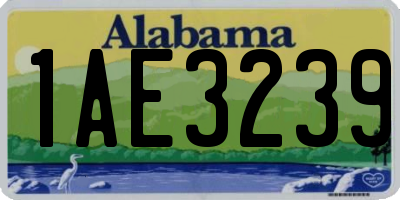 AL license plate 1AE3239
