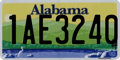 AL license plate 1AE3240