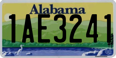 AL license plate 1AE3241