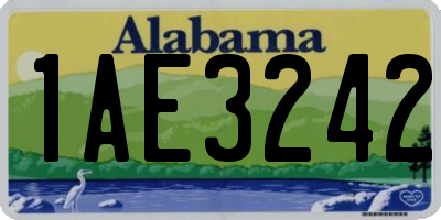 AL license plate 1AE3242