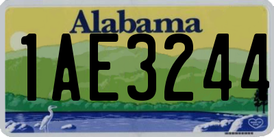 AL license plate 1AE3244
