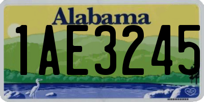 AL license plate 1AE3245