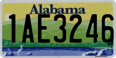 AL license plate 1AE3246