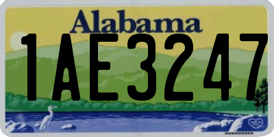 AL license plate 1AE3247