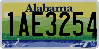 AL license plate 1AE3254