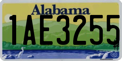 AL license plate 1AE3255