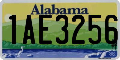 AL license plate 1AE3256