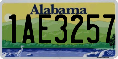 AL license plate 1AE3257