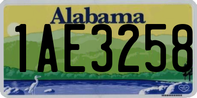 AL license plate 1AE3258