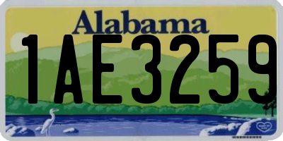 AL license plate 1AE3259