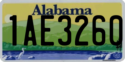 AL license plate 1AE3260